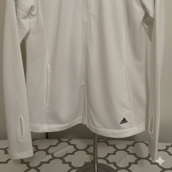 ⛳️ Gently Worn Adidas Classic White Golf Track Jacket! L🏌️♀️ - Picture 3 of 8